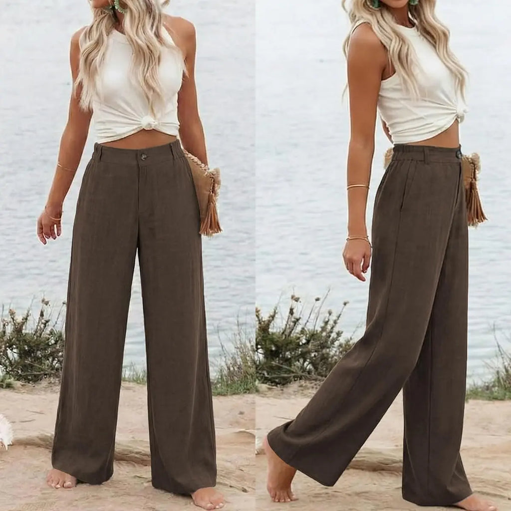 Breezy Linen Cotton Wide Pants