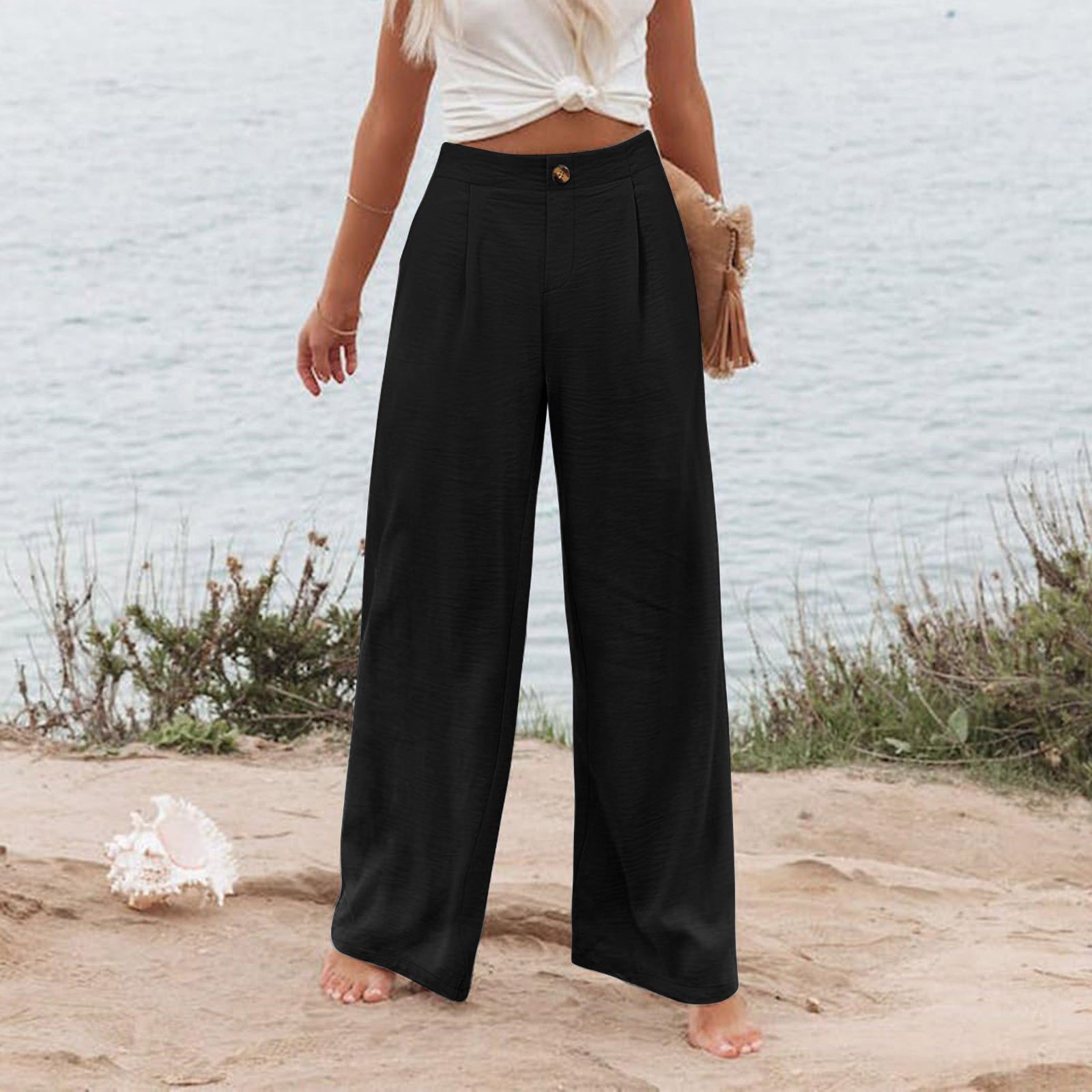 Breezy Linen Cotton Wide Pants