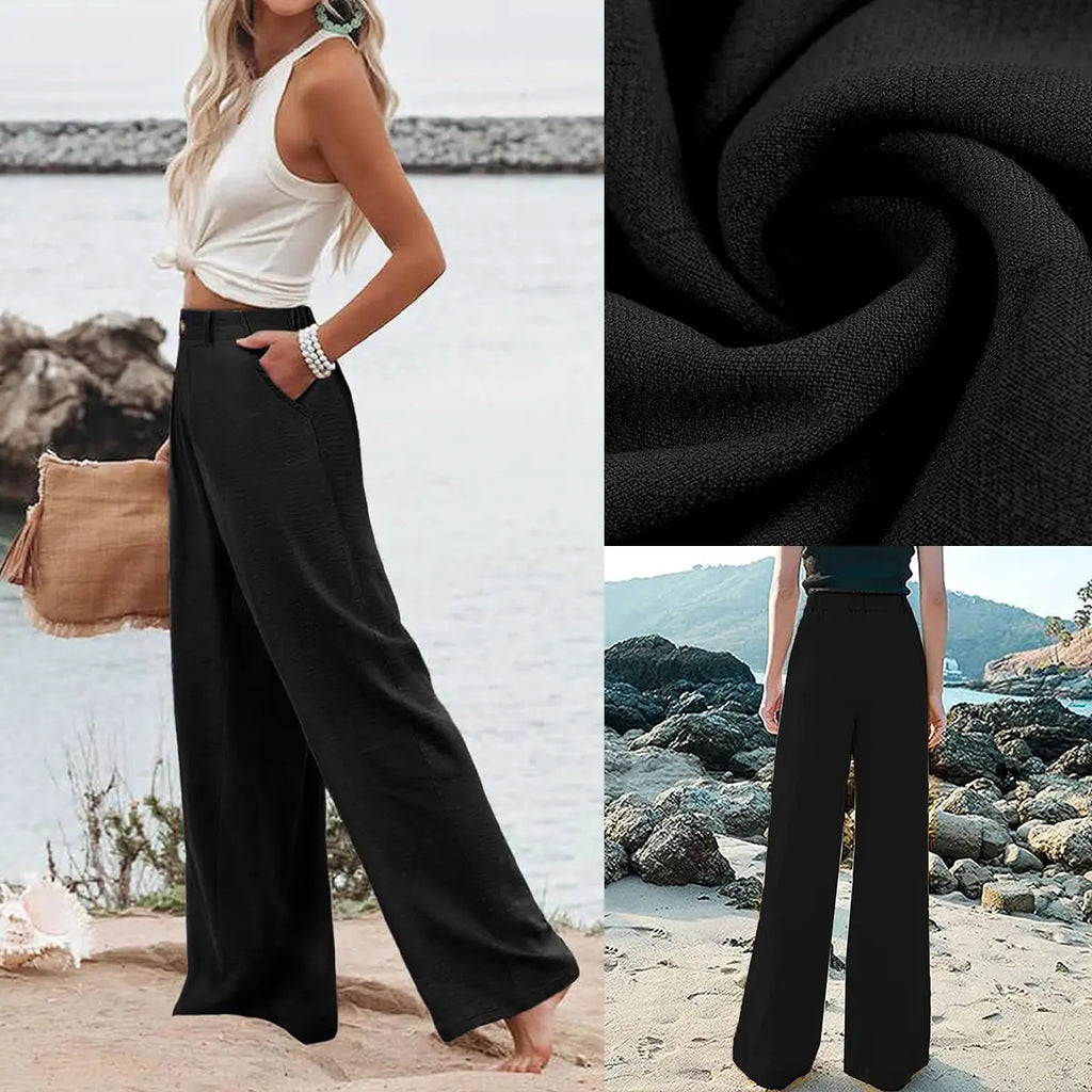 Breezy Linen Cotton Wide Pants